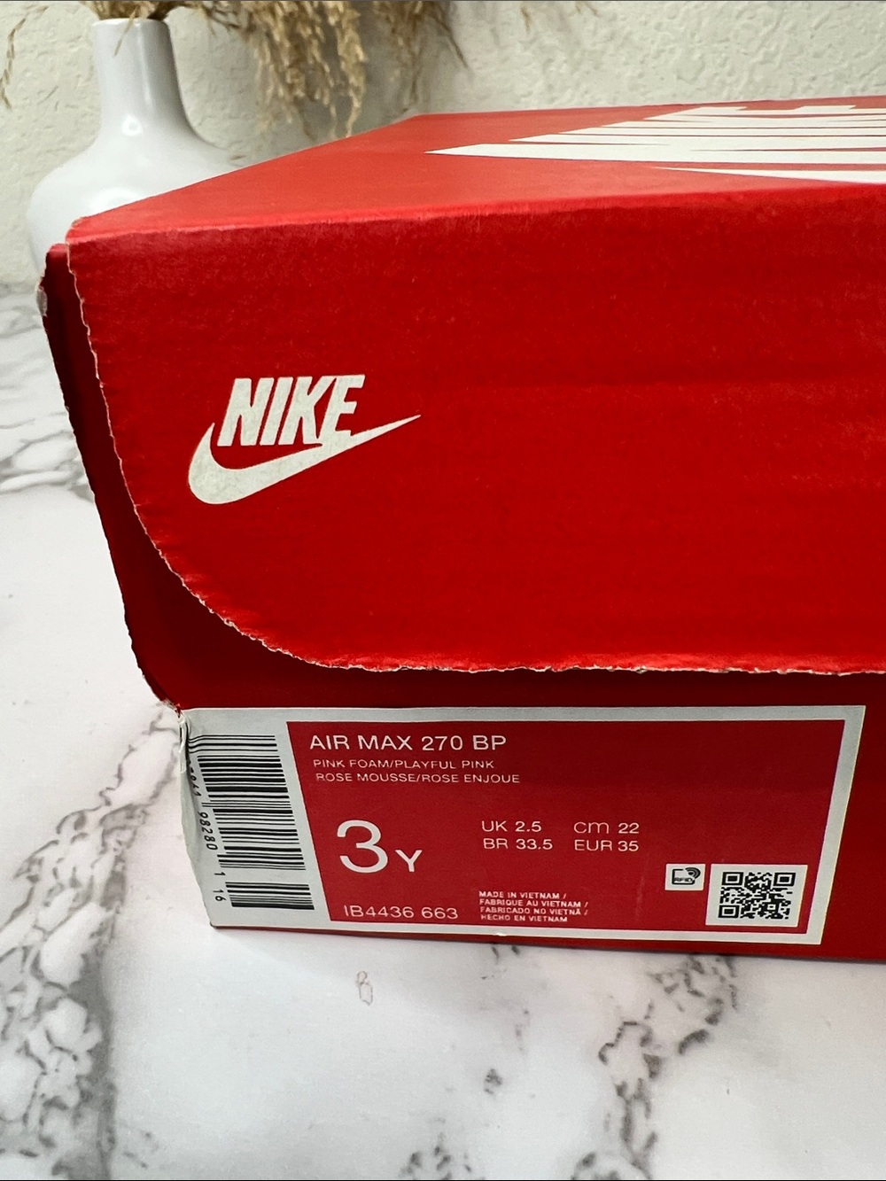Nike Pink and Gray Air Max 270 Women's Sneakers - Picture 8 of 15